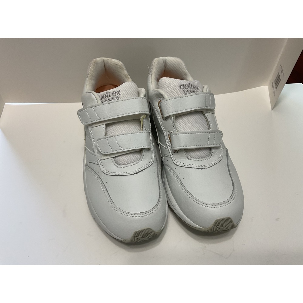 Aetrex V952 Women White Leather Double Strap Walking Shoes Size 10 Wide V952W